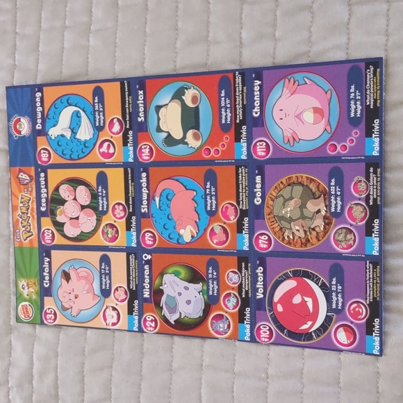 Pokemon Cards Burger King issues, 4 sheets - Picture 4 of 9